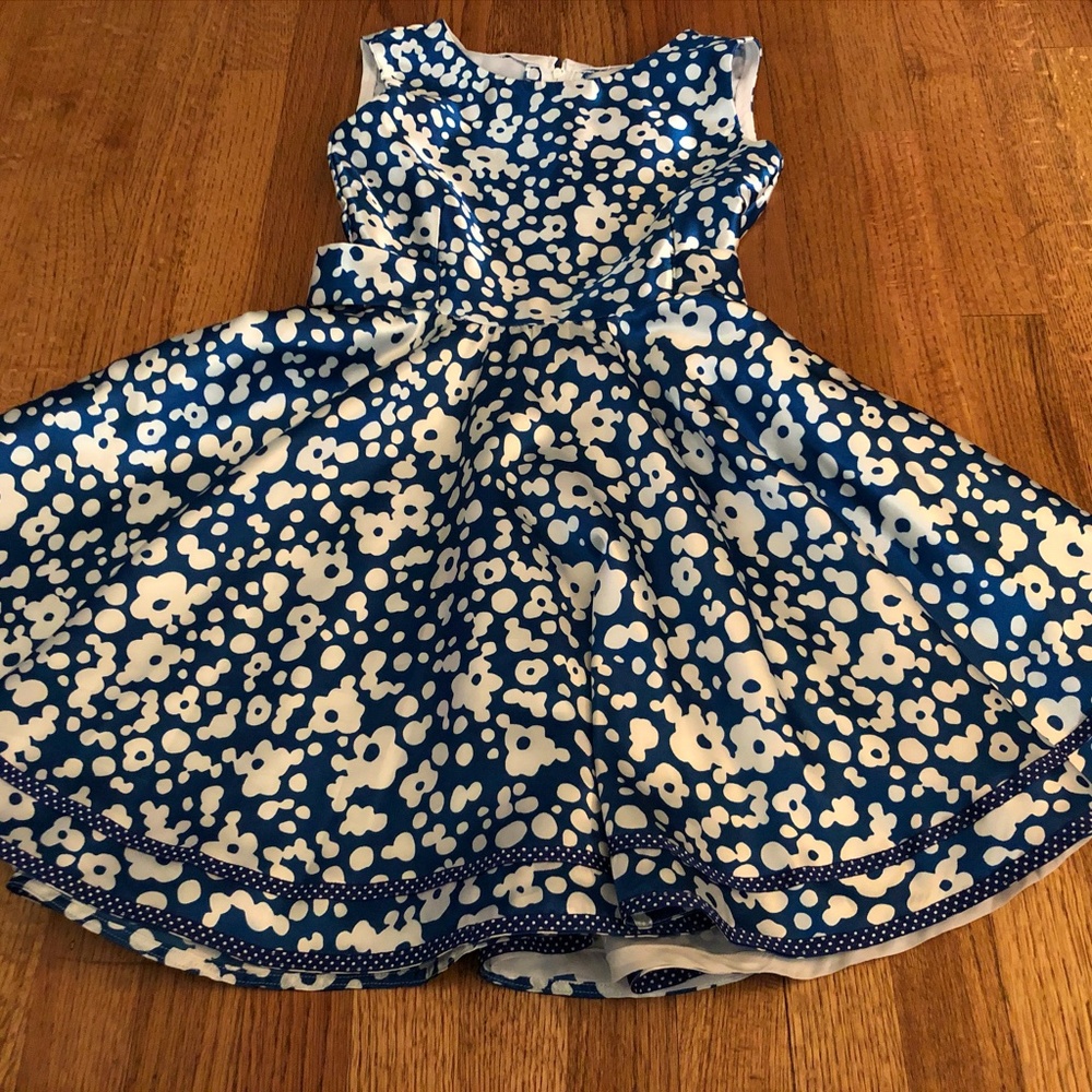 Custom Blue Floral Dress